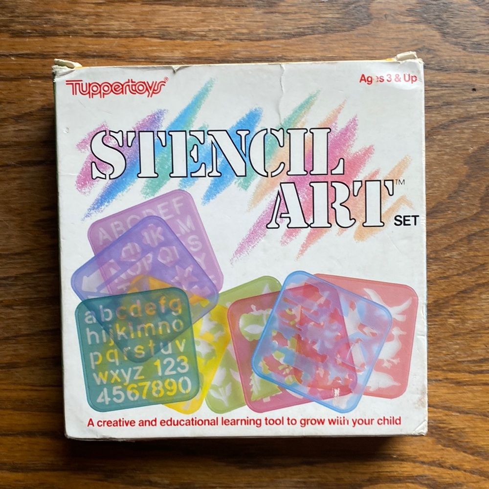 Tuppertoys Stencil Art Set Vintage